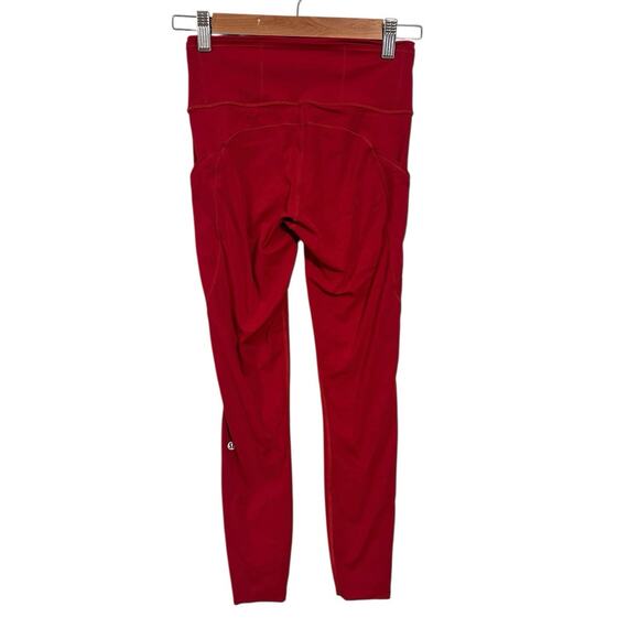Lululemon Fast and Free High-Rise Tight Dark Red Size 4 - Picture 2 of 6